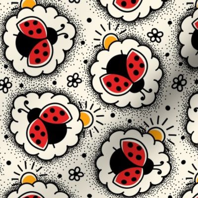 2761 A Medium - hand drawn ladybugs