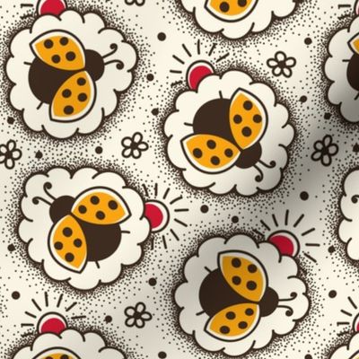 2761 B Medium - hand drawn ladybugs