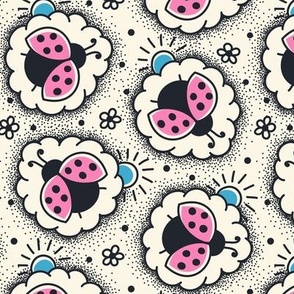 2761 D Medium - hand drawn ladybugs