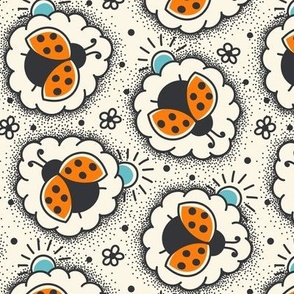 2761 E Medium - hand drawn ladybugs