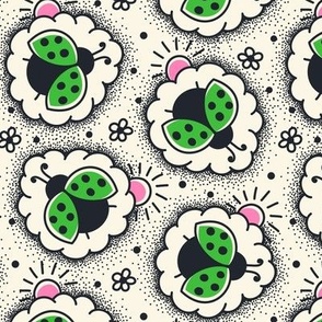 2761 F Medium - hand drawn ladybugs