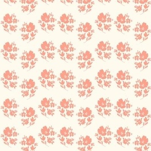 coral and cream vintage floral cottage floral farmhouse floral ditsy floral terriconraddesigns copy