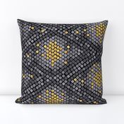 Abstract Animal Print Graphite Pyrite Gold 