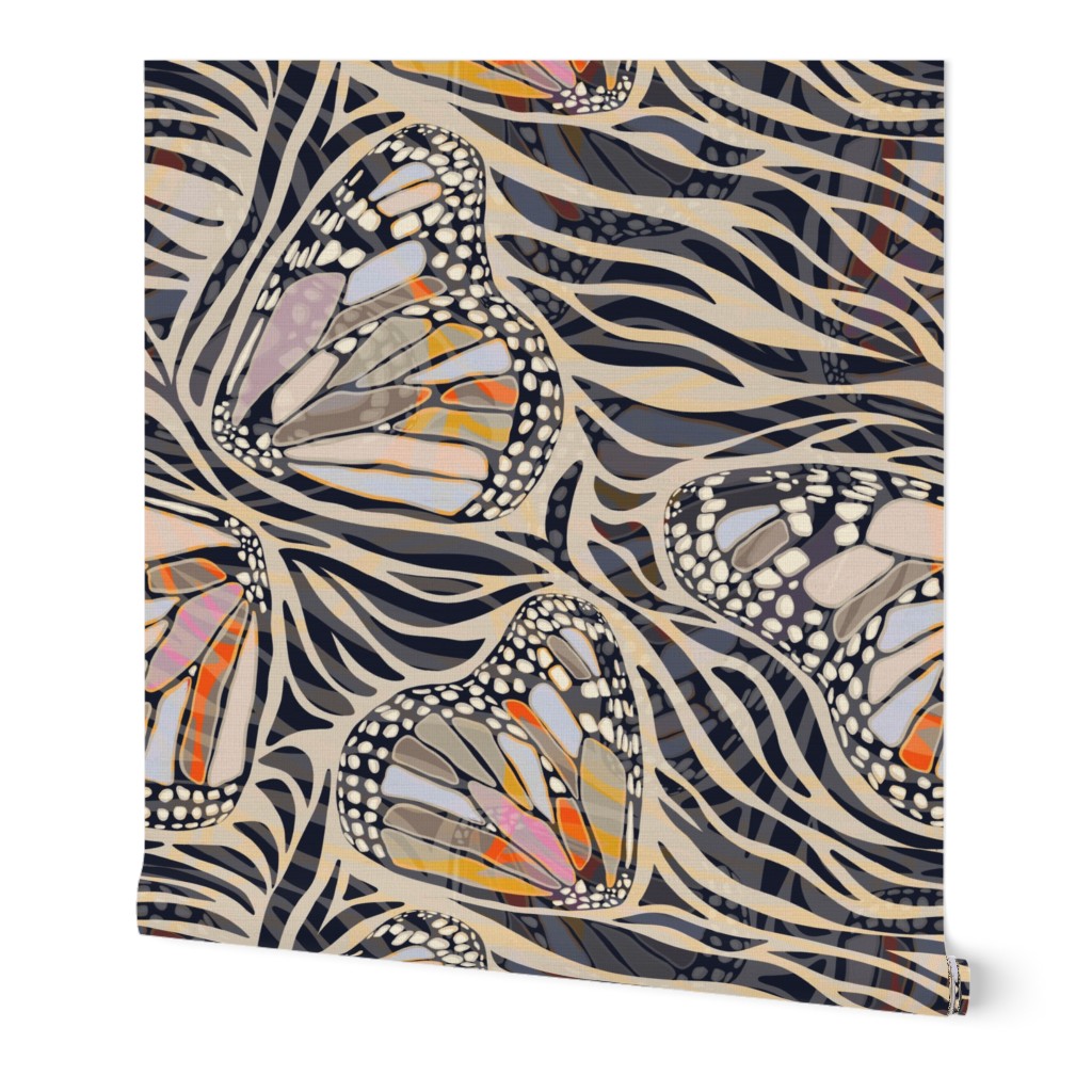 (S) Abstract Boho Butterfly Zebra - Animal Print 1 Earthy Textured