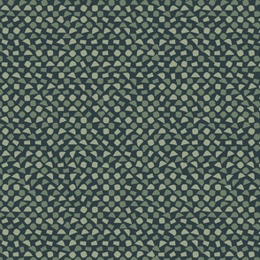 Turtle Skin - Green - sage on dark blue - L large scale - Palms and Turtles snake reptile skin texture
