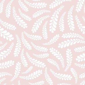 Piglet Pink And White Wheat Feathers 