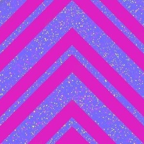 Chevron Stripes in Speckled Periwinkle and  Magenta - CSMC4 - 10.5 inch fabric repeat - 12 inch wallpaper repeat