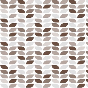 Geometric Pattern: Leaf: Brownstone White (standard version)