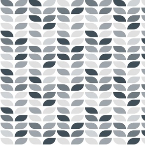 Geometric Pattern: Leaf: Pebble White (standard version)