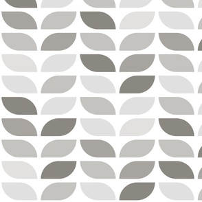Geometric Pattern: Leaf: Portland White (large version)