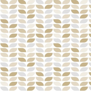 Geometric Pattern: Leaf: Sandstone White (standard version)