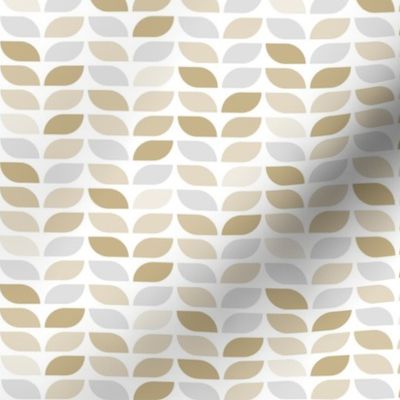 Geometric Pattern: Leaf: Sandstone White (small version)
