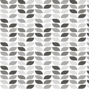 Geometric Pattern: Leaf: Slate White (standard version)