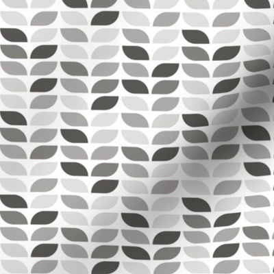 Geometric Pattern: Leaf: Slate White (small version)