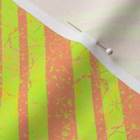 Chevron Stripes in Orange and Lemon-Lime with Digital Bling - CSMC7 - 10.5 inch fabric repeat - 12 inch wallpaper repeat