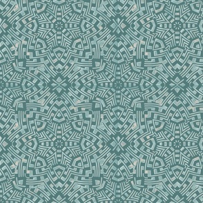 Stellar Weaves in Teal with Octogonal Shapes