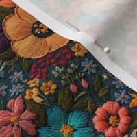 Floral Kaleidescope Embroidery - Medium Scale