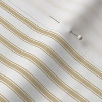 Ticking Stripe light: Prairie Sand & White Pillow Ticking, Mattress Ticking 