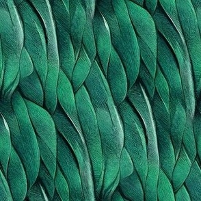 Bird Feathers in Teal