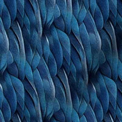 Bird Feathers in Blue