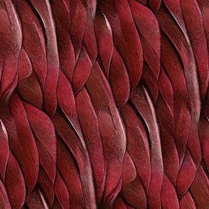 Bird Feathers in Red