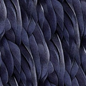 Bird Feathers in Raven - Darkest Purple