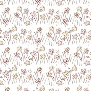 Wildflower Field Rows (Pink & Yellow) - Larger