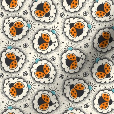 2761 E Small - hand drawn ladybugs