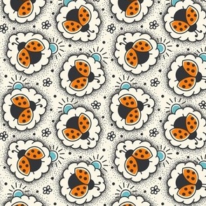 2761 E Small - hand drawn ladybugs