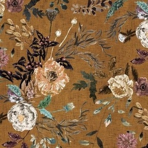 Aphrodite Floral ( rust) MED 