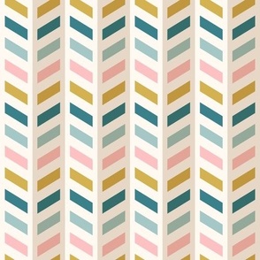 ZIG-ZAG chevrons in pink and green 