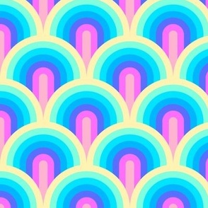 RAINBOW ARCS 07, bright neon colors