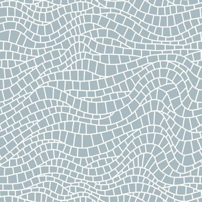 Swimming pool wavy mosaic teal