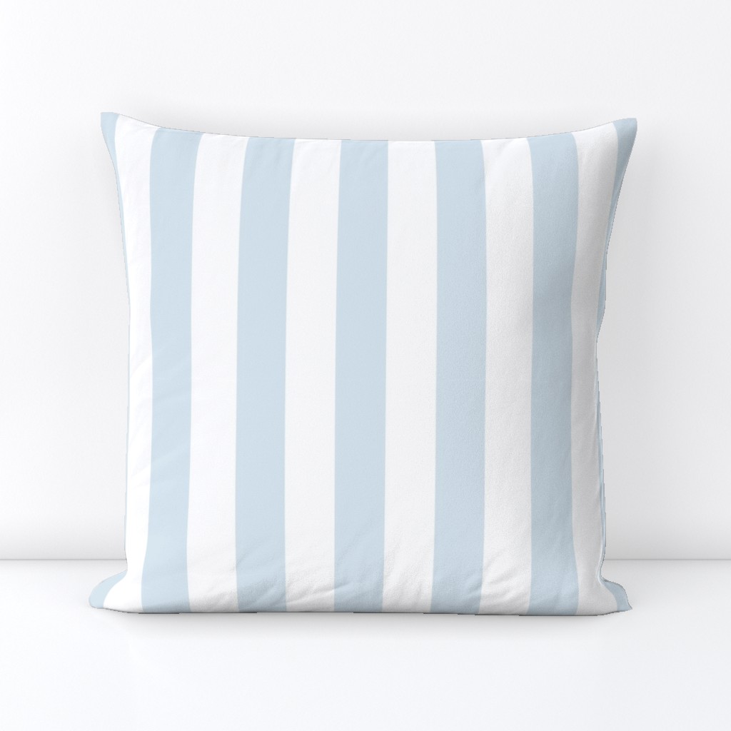 1.5" wide stripes/soft light blue and pure white