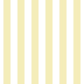 1.5" wide stripes/tender yellow butter and pure white