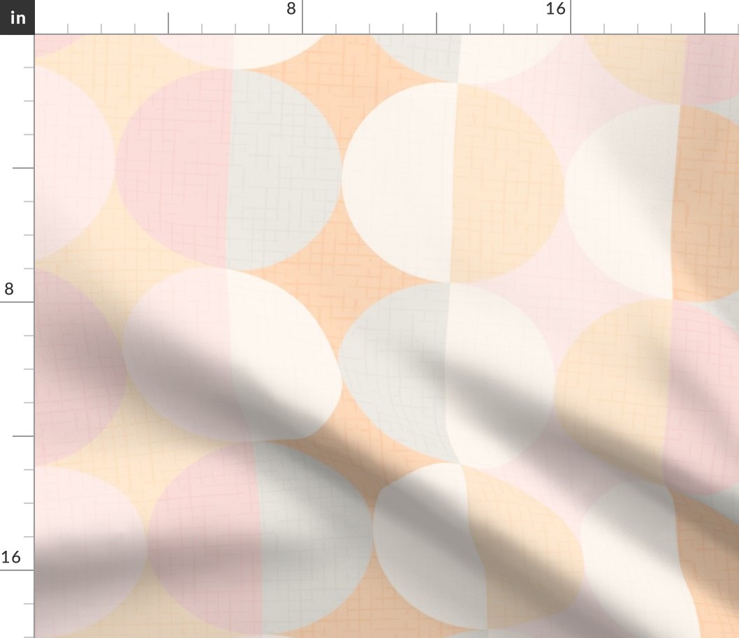 Creative dreams wallpaper in custom soft apricot pink by Pippa Shaw-24in
