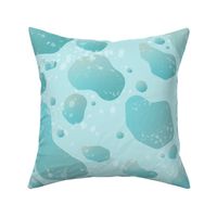 cow print in blue - large