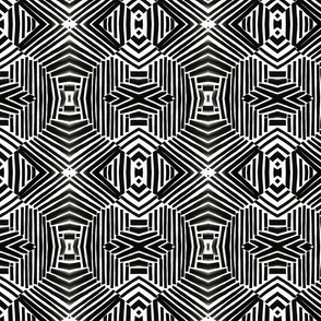 Black And White African Inspired Tribal Pattern 10 Smaller Scale