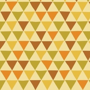 Triangles - Warm Vintage Gold & Brown