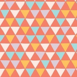Triangles - Pastels on Salmon