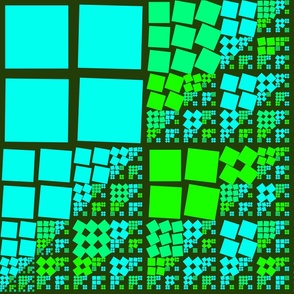 Blue green fractal pattern