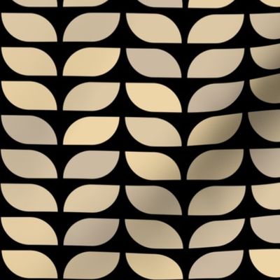 Geometric Pattern: Leaf: Parchment Black (standard version)