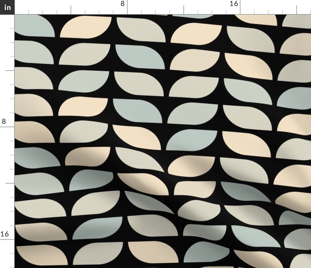 Geometric Pattern: Leaf: Julio Black (large version)