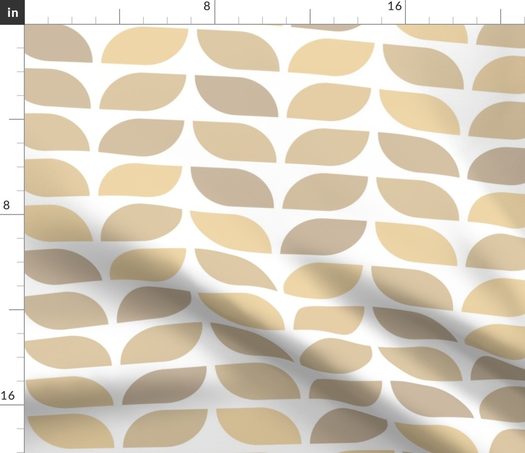 Geometric Pattern: Leaf: Parchment White (large version)