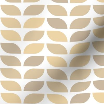 Geometric Pattern: Leaf: Parchment White (standard version)