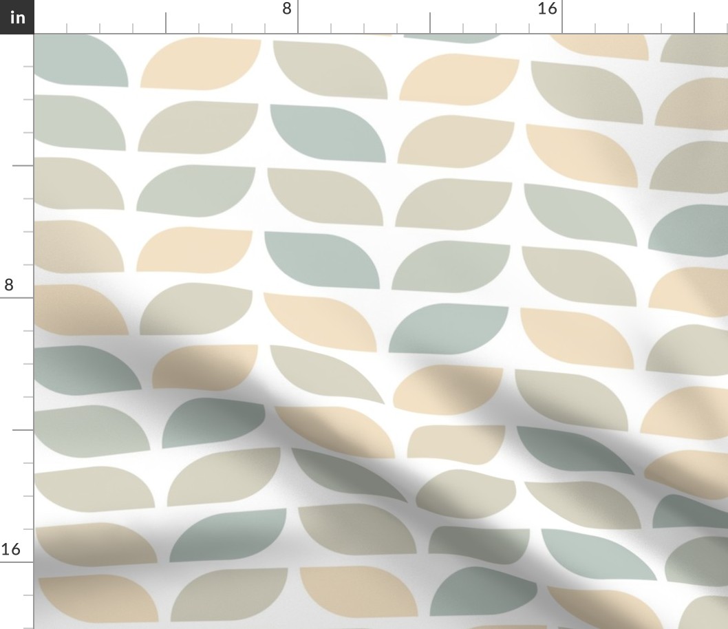 Geometric Pattern: Leaf: Julio White (large version)