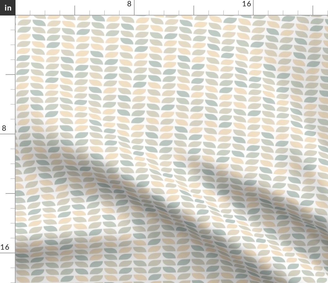 Geometric Pattern: Leaf: Julio White (small version)