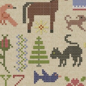 Cross Stitch Sampler - Extra-Large