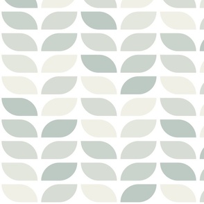 Geometric Pattern: Leaf: Savon White (large version)