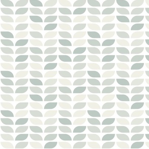 Geometric Pattern: Leaf: Savon White (standard version)